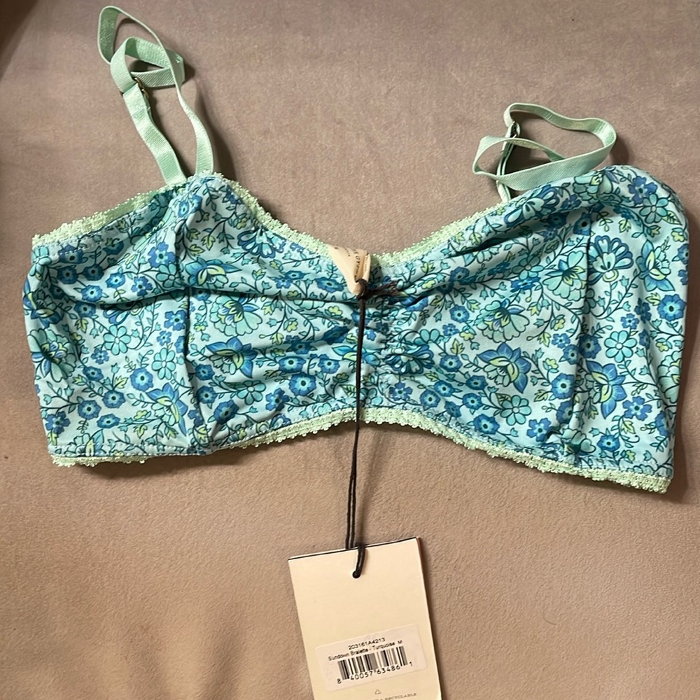 NWT Spell Sundown Bralette Turquoise
